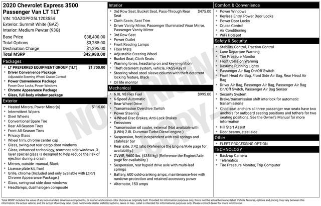 chevrolet express passenger 2020 1GAZGPFG5L1203554 image chevrolet express passenger 2020 1GAZGPFG5L1203554 image